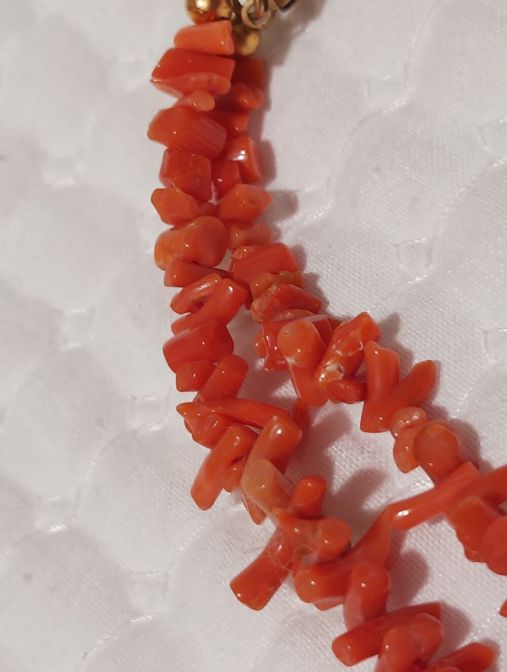 Vintage Giuliano Fratti Milan Branch Coral Layered 2-Strand Choker Necklace - Picture 5 of 15